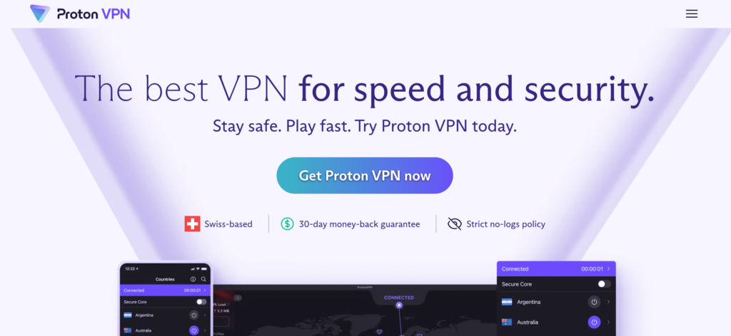 おすすめ無料VPN2
「ProtonVPN」